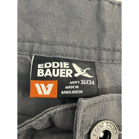 Eddie Bauer NWT Men’s Stretch Canvas Utulity Pant, (36x34, Gray) - Picture 12 of 16